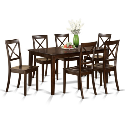 East West Furniture Capri 7 Piece Dining Set