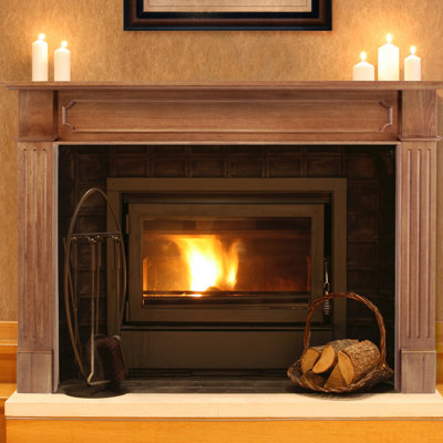 Traditional Unfinished Mantel Shelf Fireplace Mantle Paintable