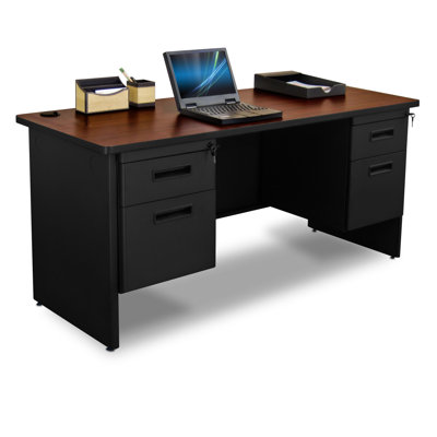 Marvel Office Furniture Pronto Double Pedestal Executive Desk with Box / File