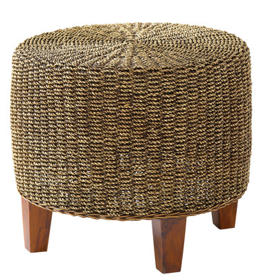 Ibolili Round Seagrass End Table
