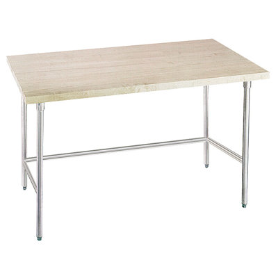 A-Line by Advance Tabco Prep Table with Wood Top