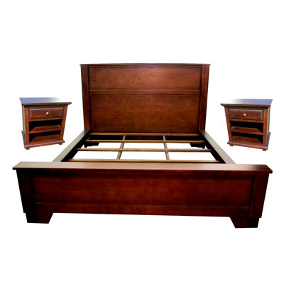 D-Art Collection Java Panel 3 Piece Bedroom Set