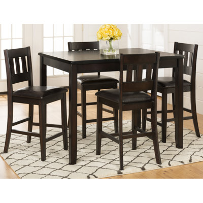 Latitude Run Barney 5 Piece Counter Height Pub T..