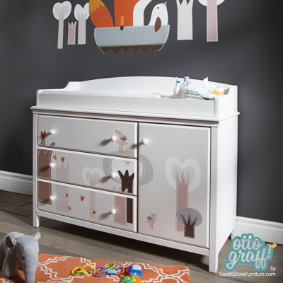 South Shore Cotton Candy Changing Table with Mag..
