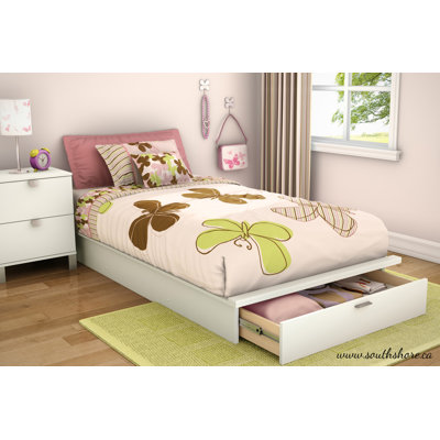 South Shore Step One Twin Platform Bed with Stor..