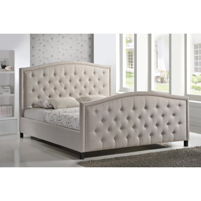 LuXeo Camden King Upholstered Panel Bed