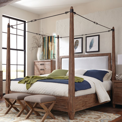Donny Osmond Home Madeleine Upholstered Canopy Bed