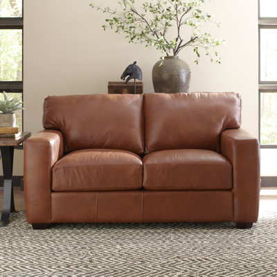 Birch Lane Pratt Leather Loveseat
