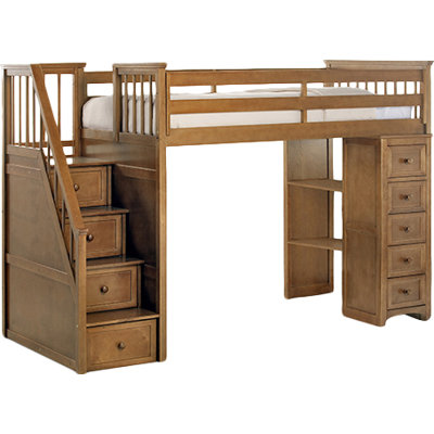 NE Kids School House Stair Loft w/ Chest End