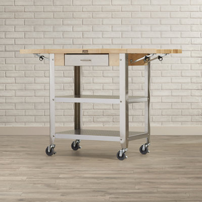 John Boos Cucina Americana Kitchen Cart with Woo..