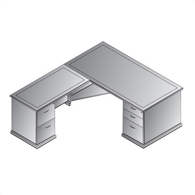 OSP Furniture Mendocino L-Shape Execut..