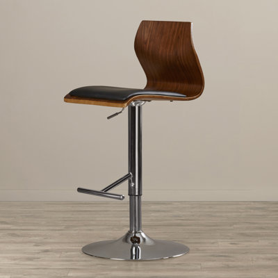 Wade Logan Jarvis Adjustable Height Swivel Bar S..