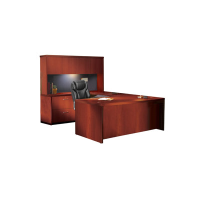 Mayline Group Aberdeen Series U-Shape Executive Desk with Hutch