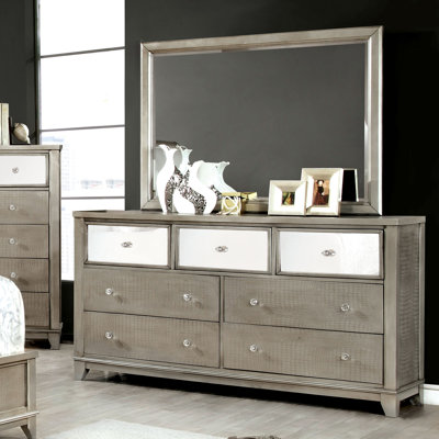 House of Hampton 7 Drawer Dresser with Mirror