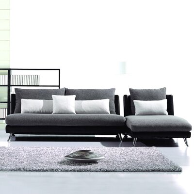 Hokku Designs Dione Reversible Chaise Sectional & Reviews | Wayfair