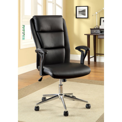Hokku Designs Ravi High-Back Leatherette Executive Chair with Arms