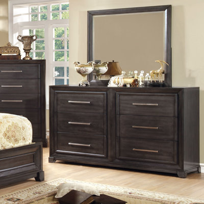 Hokku Designs Peterson 6 Drawer Dresser with Mir..