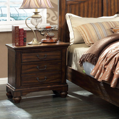Hokku Designs Cheyenne 3 Drawer Nightstand