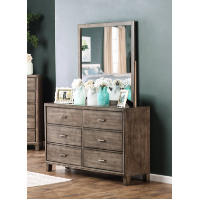 Hokku Designs Nina 6 Drawer Dresser with Mirror