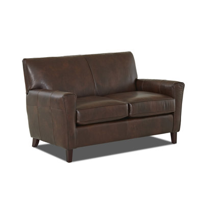 Wayfair Custom Upholstery Grayson Leather Loveseat