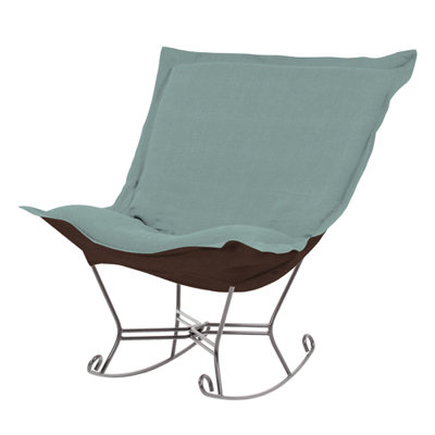 Howard Elliott Puff Scroll Sterling Rocking Chair