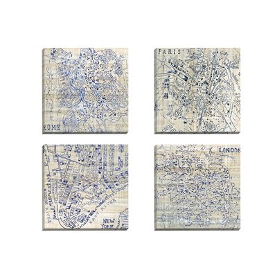 Portfolio Canvas Decor London Square by Ruth Bush 4 Piece Graphic Art ...