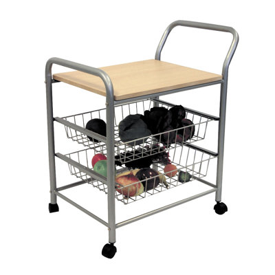 Zipcode™ Design Rosalie Kitchen Cart with Wood..