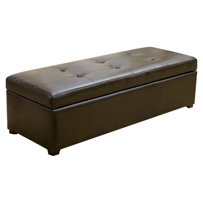Home Loft Concepts Hamptons Leather Storage Ottoman