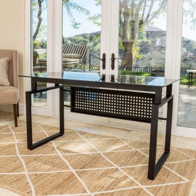 Latitude Run Hattie Black Office Computer Desk