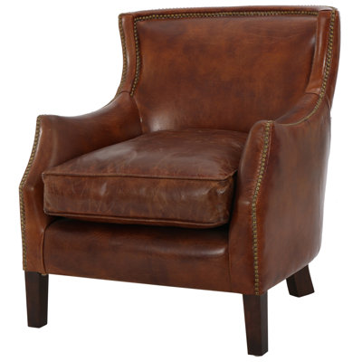 Darby Home Co Adelbert Kraig Top Grain Leather A..
