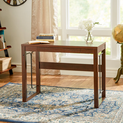 Andover Mills Weymouth Writing Desk With Drawer and Metal Accent