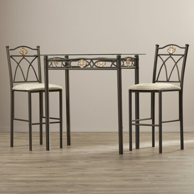 Andover Mills Cloville 3 Piece Counter Height Pu..