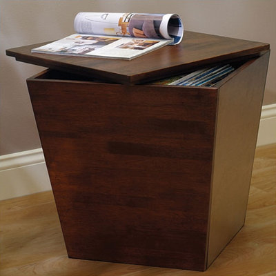 Andover Mills Farnham Walnut Storage Chairside Table