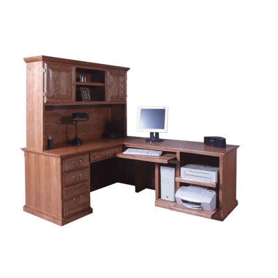 Forest Designs L-Shape Executive Desk with Hutch