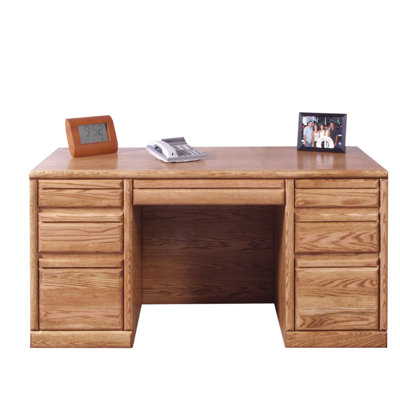 Forest Designs Executive Desk with 3 R..