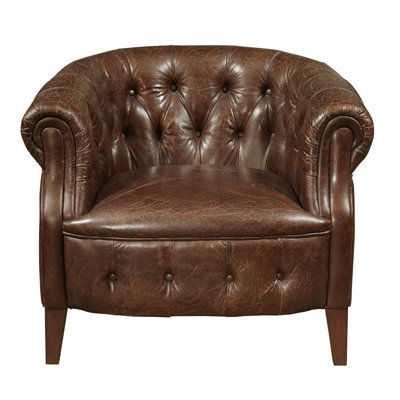 Highway To Home Gibson Leather Arm Chair