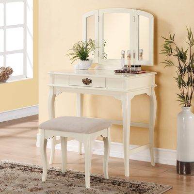 Three Posts Brownridge 1 Drawer Vanity Set with ..