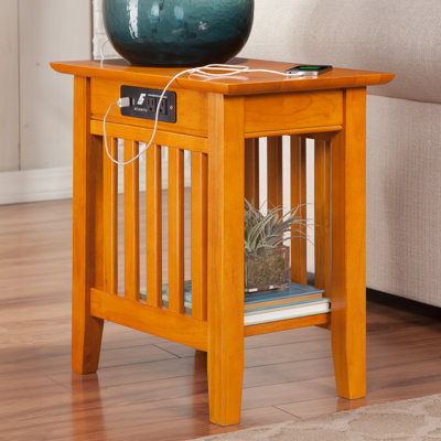 Three Posts Danube Side Table with Cha..