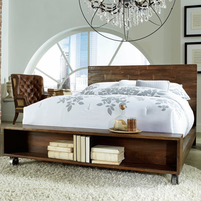 World Interiors King Storage Platform Bed