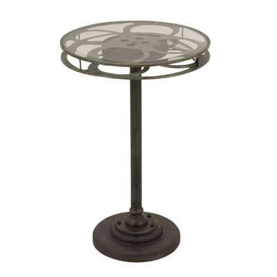 EC World Imports Urban Designs Holllywood Film Reel End Table