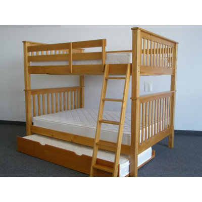 Bedz King Mission Full over Full Bunk Bed with T..
