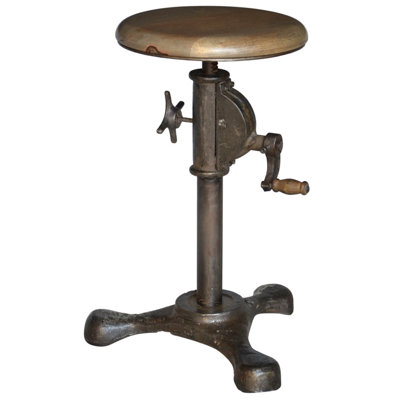 CDI International Industrial Adjustable Height Swivel Bar Stool