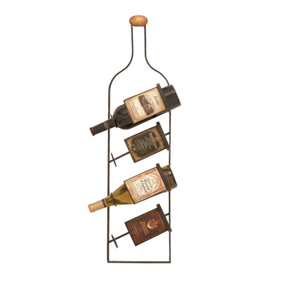Cole & Grey 4 Bottle Wall Mounted Wine Rack