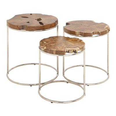 Cole & Grey 3 Piece Nesting Table Set