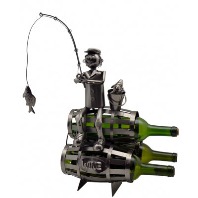 Three Star Im/Ex Inc. Fisherman on Barrels 3 Bot..