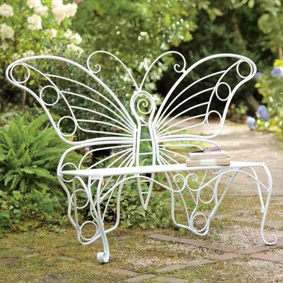 butterfly bench garden metal outdoor benches hearth plow weather resistant furniture plowhearth patio living wayfair chair chairs unique gemerkt von