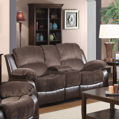 Glory Furniture COCO Double Reclining Loveseat with Console