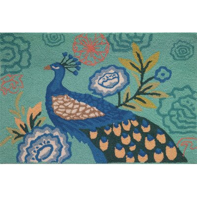 Homefires Perfect Peacock Blue Area Rug Reviews Wayfair   Perfect Peacock Blue Area Rug 