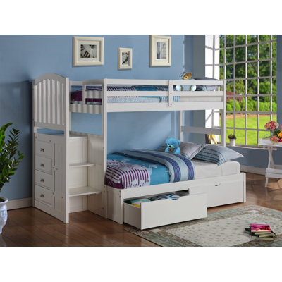 dCOR design Donco Kids Twin over Full Bunk Bed w..