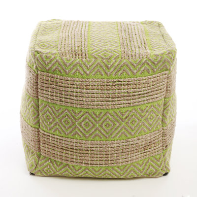 Best Home Fashion, Inc. Decorative Diamond and Stripe Pattern Pouf Ottoman